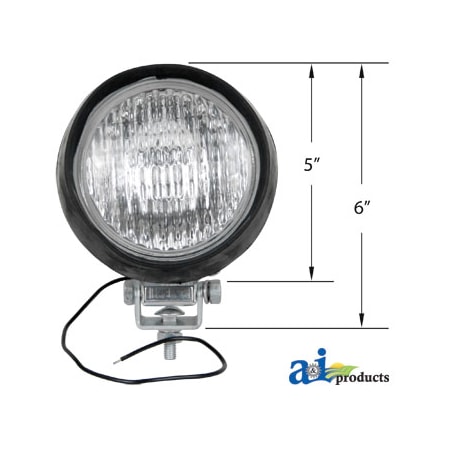 A & I Products Headlamp, w/ H3 Bulb (12 Volt), Flood 5" x5" x6.5" A-L755H12V